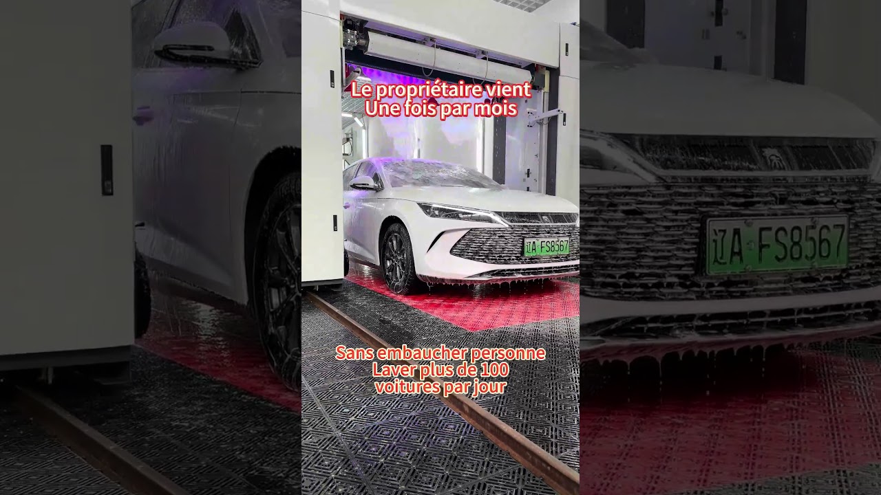 Un nouveau modèle de station de lavage sans embauche#voiture #lavageauto #nettoyageauto #carwash