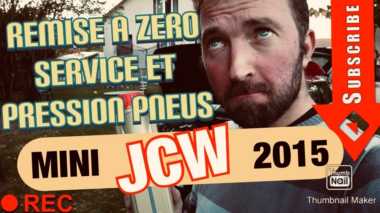🇫🇷REMISE À ZÉRO SERVICE/ENTRETIEN/PRESSION PNEUS ( MINI JCW 2015 témoin entretien rezet )