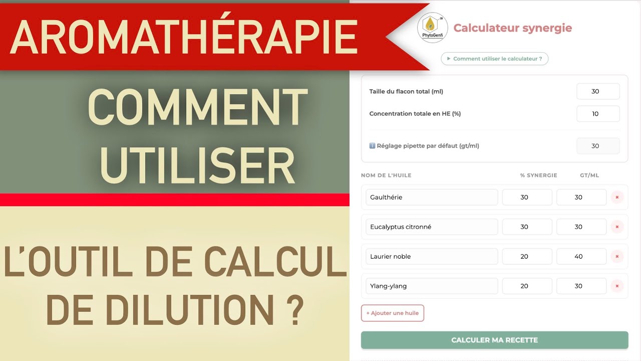 Comment utiliser l'outil de calcul de dilution