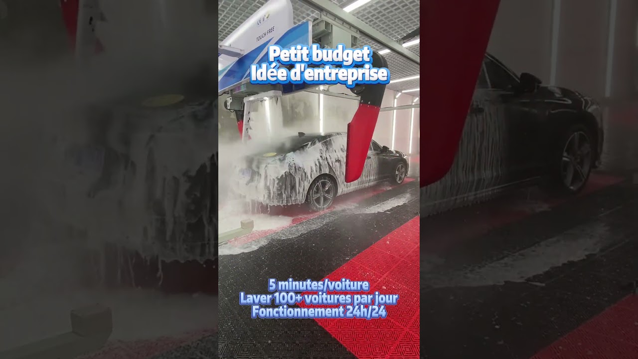 Paiement flexible, sans personnel, lavage sans contact ouvert 24h/24 !#lavageauto #lavagevoiture
