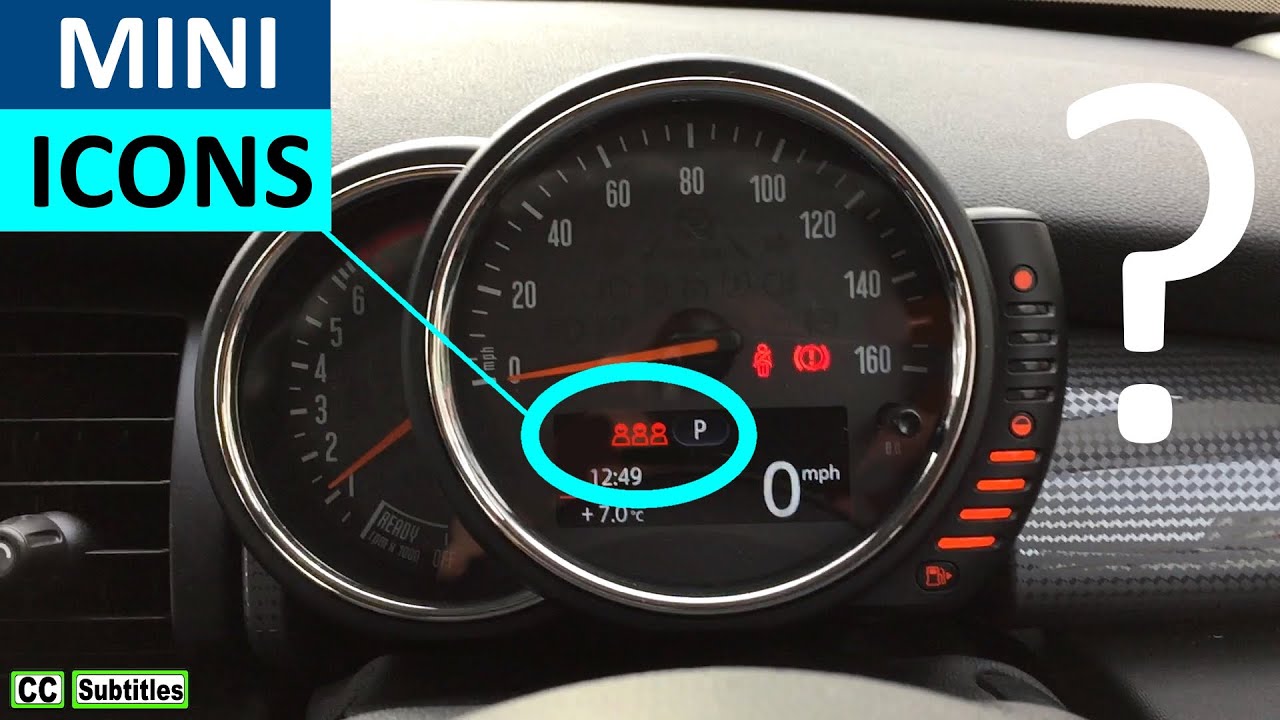 Mini Cooper Dashboard 3 people symbols and what they mean
