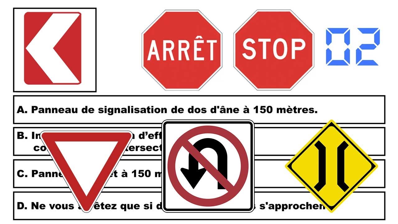 2025 Examen théorique saaq - Test de conduite la signalisation
