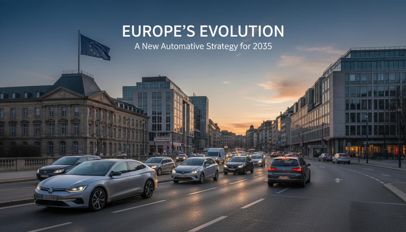 l'union européenne renonce à l'objectif de 100% de véhicules électriques pour 2035 et présente une nouvelle stratégie pour soutenir la transformation et la compétitivité de la filière automobile européenne.