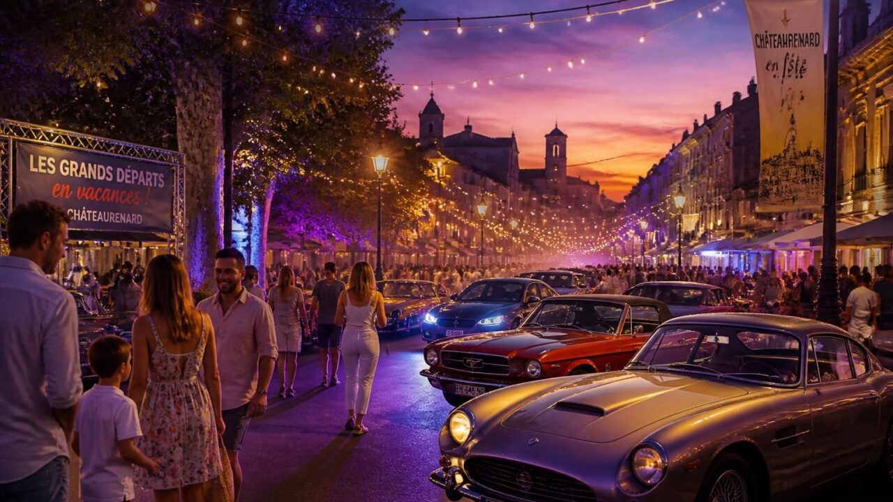 Châteaurenard s&rsquo;immerge dans la magie des grands départs en vacances lors d&rsquo;une soirée automobile hors du commun