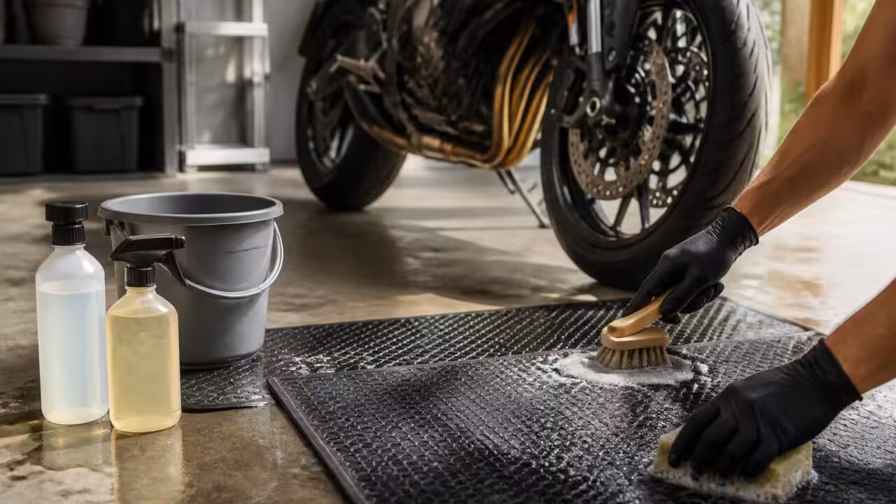 Tapis pour moto : guide complet pour un nettoyage efficace et durable