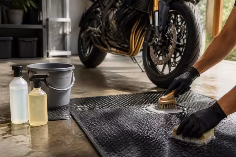 Tapis pour moto : guide complet pour un nettoyage efficace et durable