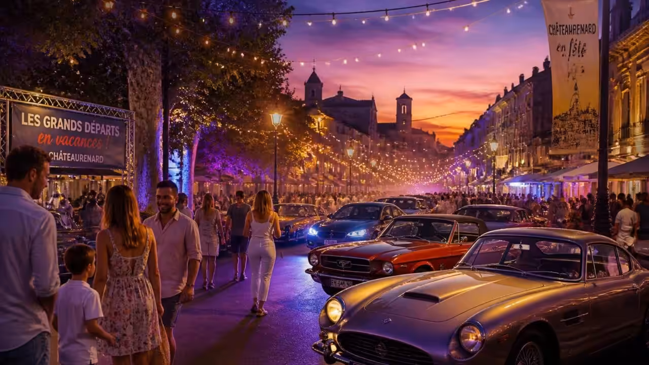 Châteaurenard s&rsquo;immerge dans la magie des grands départs en vacances lors d&rsquo;une soirée automobile hors du commun
